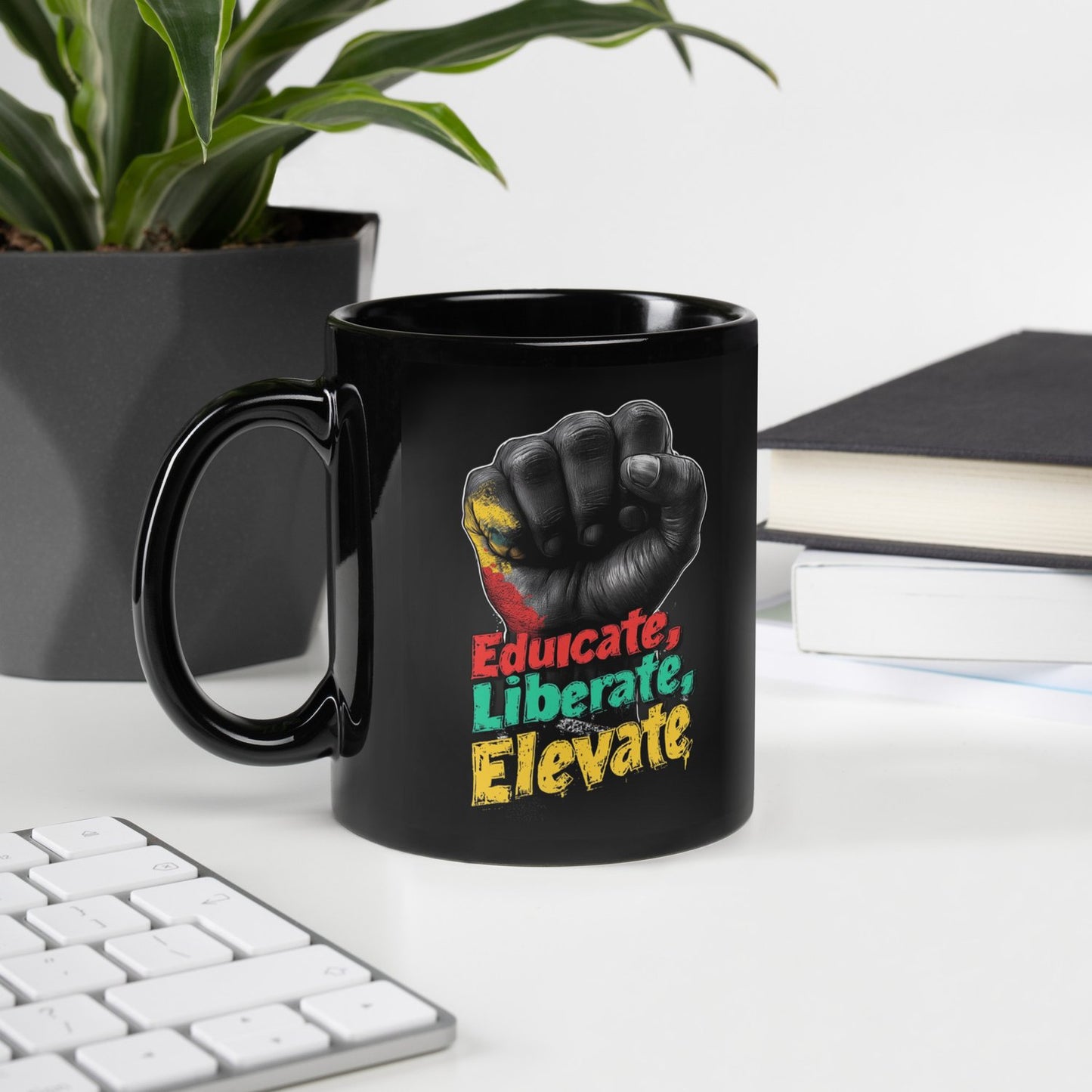 Educate. Liberate. Elevate Ceramic Mug